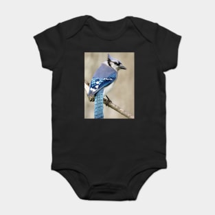 Portrait of a Blue Jay Baby Bodysuit